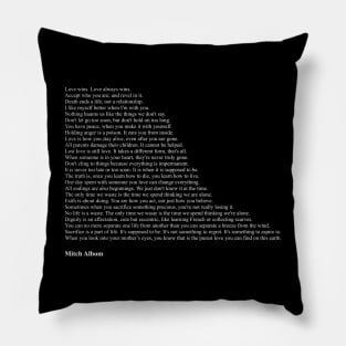 Mitch Albom Quotes Pillow