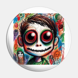 Creepy Portrait #2 Pin