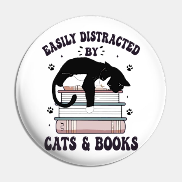 Easily distracted by cats and books Pin by David Brown