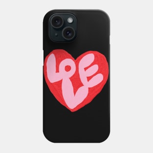 love, heart, oil painting Phone Case