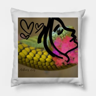 Infinite Allure: The Harmonious Confluence of Beauty and Serpent's Grace Pillow