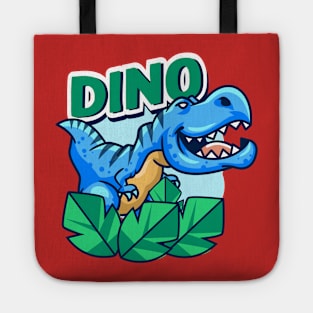 Cute Blue Little Dino Tote