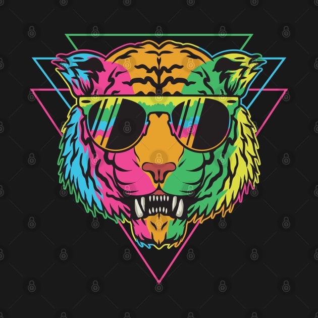 80s Retro New Wave Tiger by machmigo