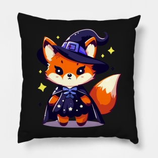 Cute Halloween Fox Witch Pillow