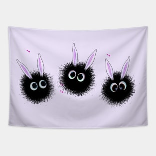 Three fluffy monsters Tapestry