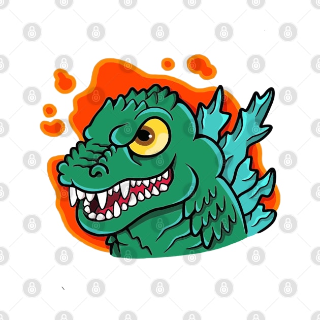 Zilla Head Godzilla by AnggiePratama