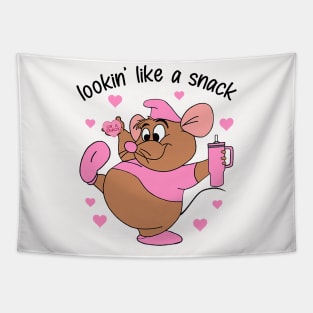 Lookin Like A Snack Mouse Pink Heart Tumbler Valentine_s Day Tapestry