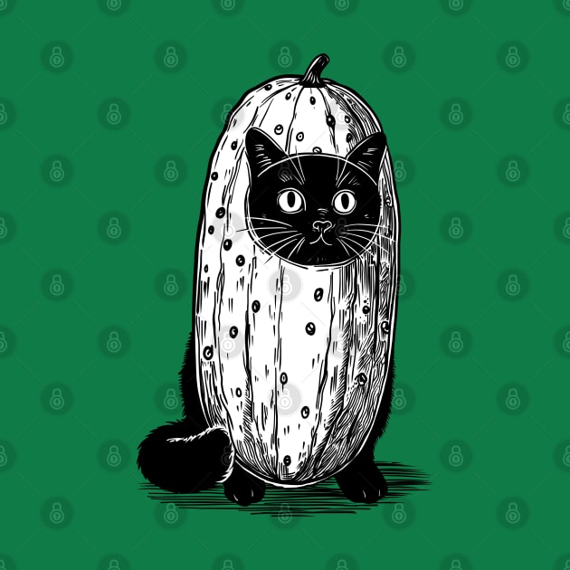 Kitty in a Pickle Costume by KilkennyCat Art