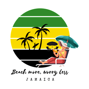 Beach More Worry Less Jamaican T-Shirt