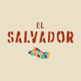 El Salvador plain text Salvadorian Merch, Cipote, Pupusas T-Shirt