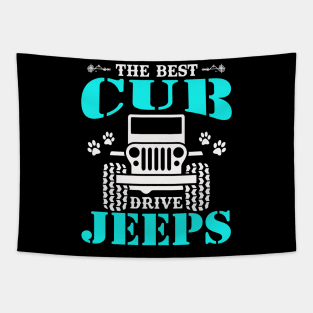 The Best Cub Drive Jeeps Cute Dog Paws Jeep Lover Jeep Men/Women/Kid Jeeps Tapestry