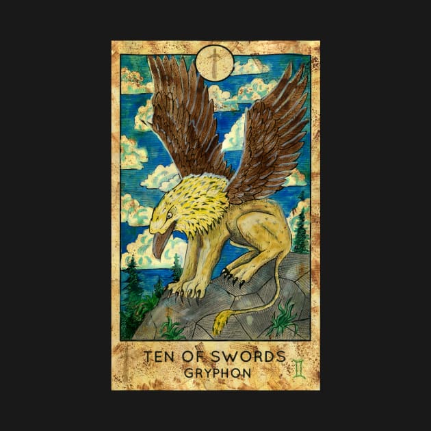 Ten Of Swords. Minor Arcana Tarot Card. by Mystic Arts