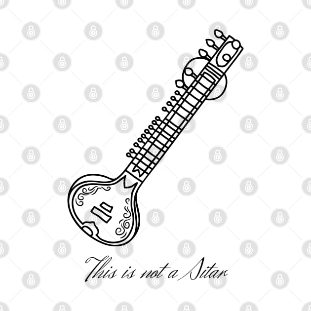 This is not a Sitar (black design) by firstsapling@gmail.com