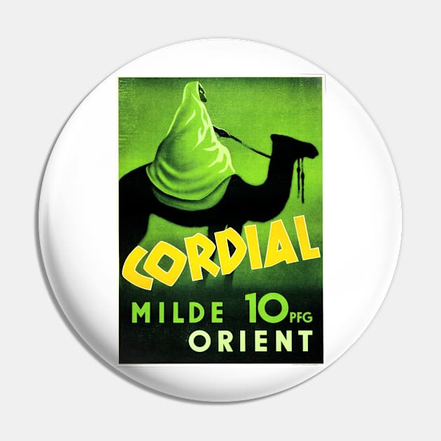 CORDIAL MILDE ORIENT 10PFG Bedouin Riding Camel German Cigarettes Advertising Pin by vintageposters