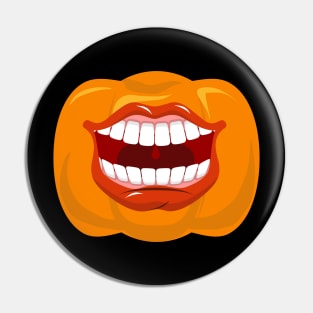 Halloween mouth on pumpkin funny Pin