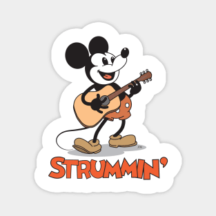 Smiling & Strummin' Mickey Magnet