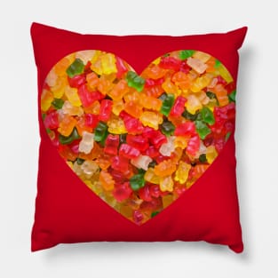 Gummy Bears Candy Heart Pillow