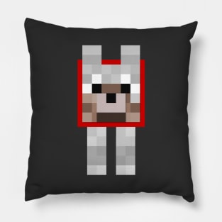 Minecraft Wolf with Red Collar Pillow