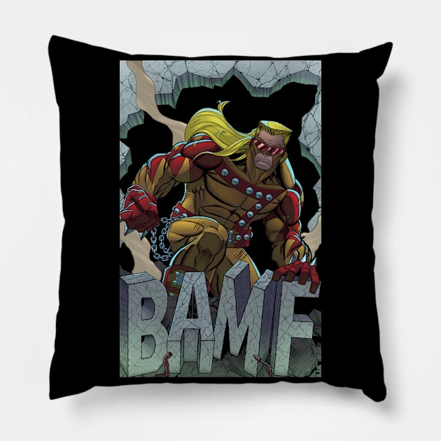 BAMF (The Vigilantes) Pillow by MentalPablum