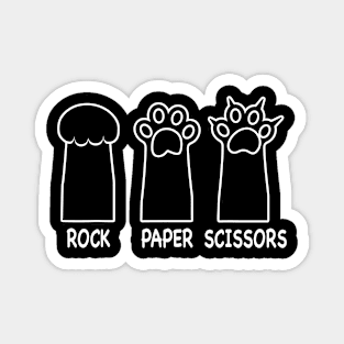 Rock Paper Scissors Cat Paws - Cat Mom Dad Owner Lovers Magnet