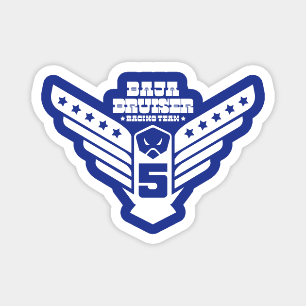 1974 - Baja Bruiser (Eagle Design - White on Blue) Magnet by jepegdesign