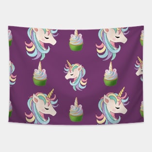 Unicorn Cupcake Tapestry