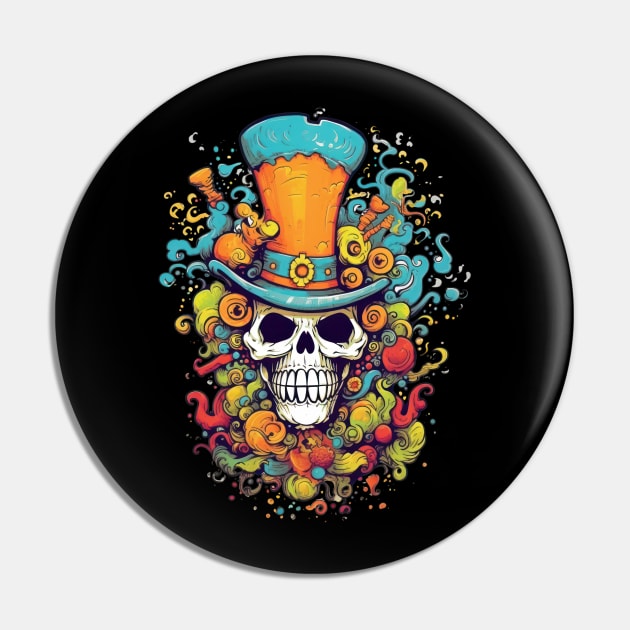 Skull-ting the town with some colorful graffiti Pin by Pixel Poetry