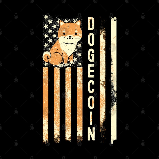 Dogecoin Doge HODL To the Moon Cryptocurrency Crypto Flag by Etopix