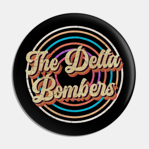 vintage circle line color The Delta Bombers Pin by KirikKikuk.Store