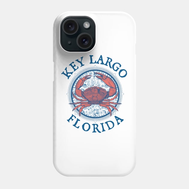 Key Largo, Florida, with Stone Crab on Windrose Phone Case by jcombs