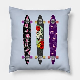 Longboard Skateboard pattern Pillow