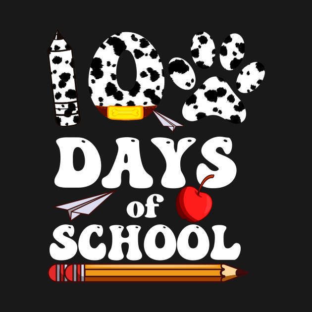 Dalmatian Dog Paw 100 Day Of School by Hensen V parkes