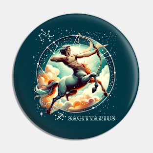 Epic Cosmic Archer Sagittarius Zodiac Sign Pin