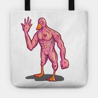 pink duck Clay Ilustration Tote