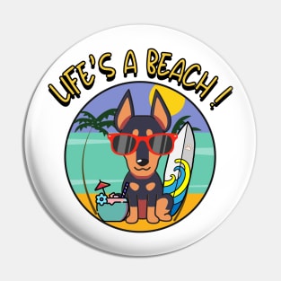 Life's a beach Alsatian Pin