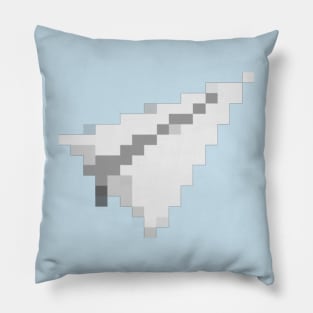 Paper Airplane Pixel Art Pillow