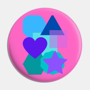 Copy of Collage of shapes pink background Pin