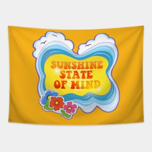 Sunshine State Of Mind Vintage Seventies Style Graphic Tapestry