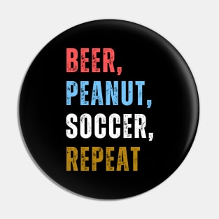 Beer Peanut Soccer Repeat Pin
