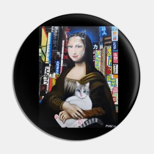 Monalisa cyberpunk in Tokyo Pin