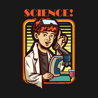 Science! Young Scientist with Microscope T-Shirt