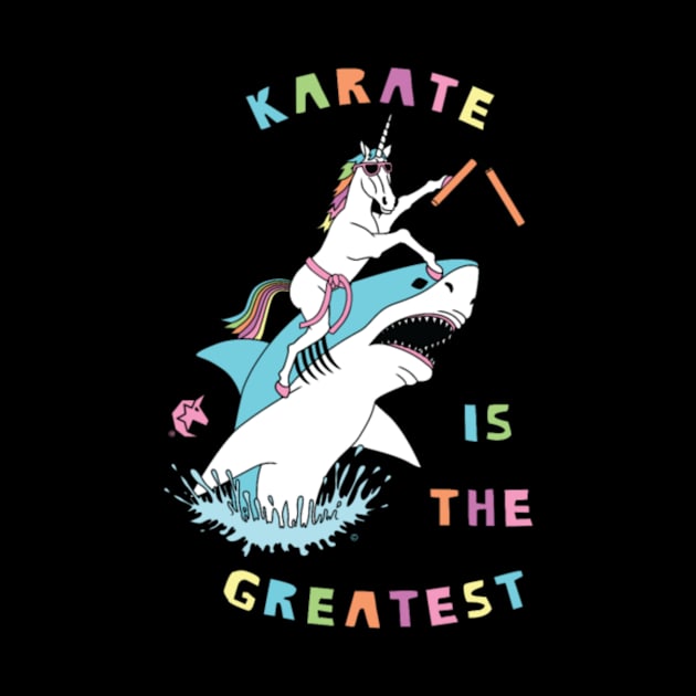 Karate Is The Greatest Unicorn Riding Shark by Xizin Gao