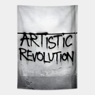 Artistic Revolution Graffiti Wall Photo Tapestry