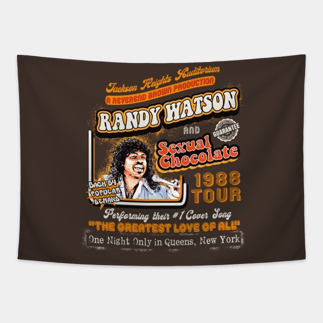 Randy Watson Sexual Chocolate Concert Poster Tapestry by Alema Art