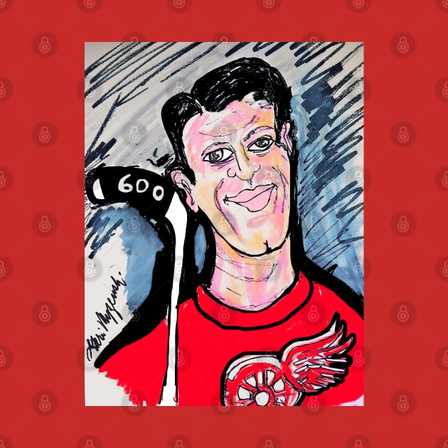 Gordie Howe  Detroit Red Wings 600 goals by TheArtQueenOfMichigan 