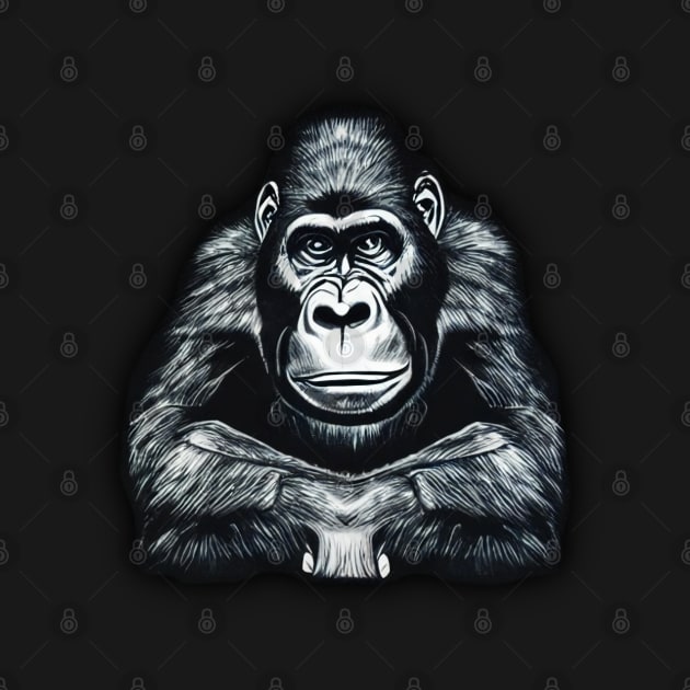 Crouching Gorilla by PNPTees