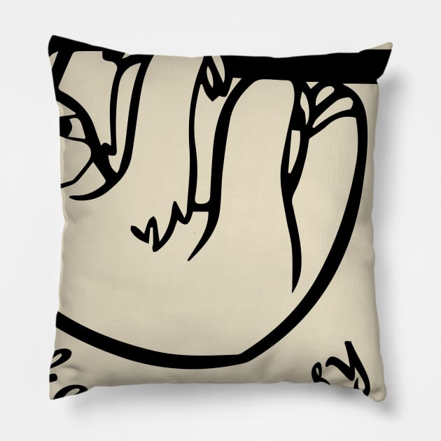 Sloth - Take It Easy Pillow by amalya