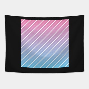 Pink and Blue Soft and Striped Tapestry