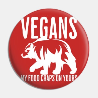 Vegans, My Food Craps On Yours Pin