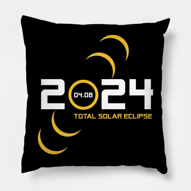 Total Solar Eclipse 2024 April 8th Celestial Eclipse Lover Pillow by truong-artist-C